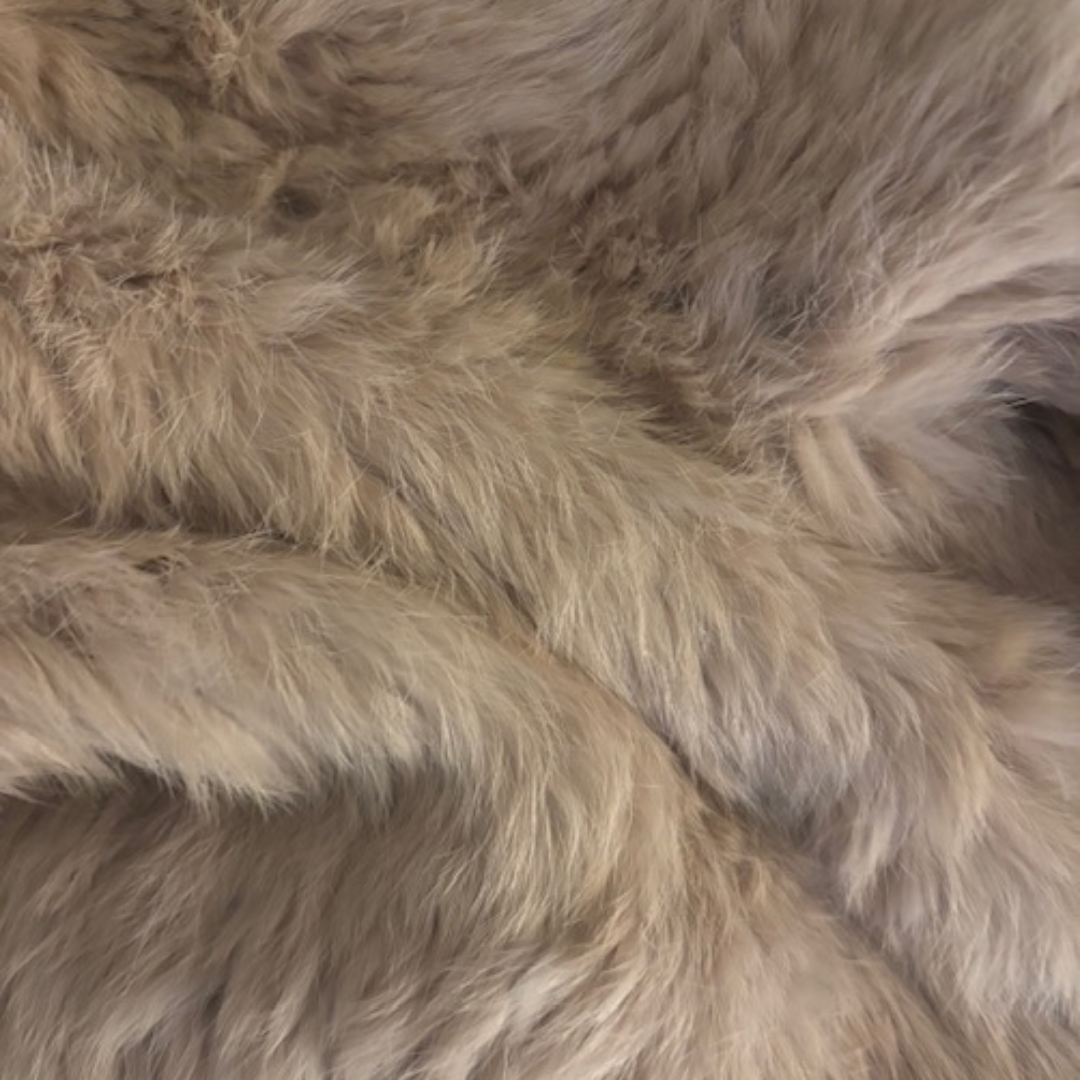 JANE real rabbit fur texture close-up — highest 
quality grade fur — Matea Designs