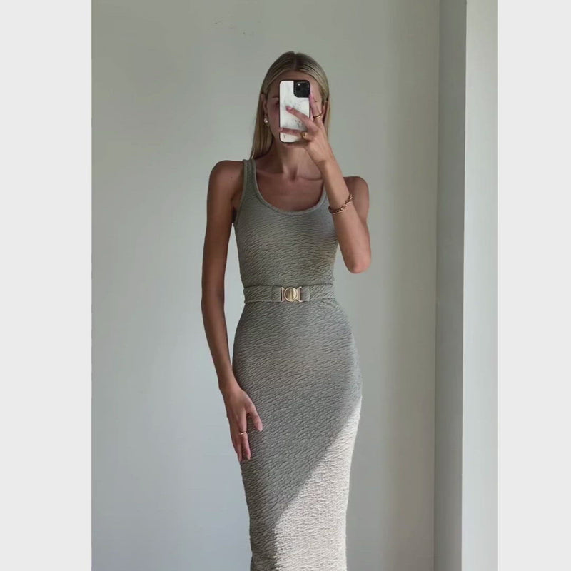 Matea Designs fashion model wearing Bodycon midi dress